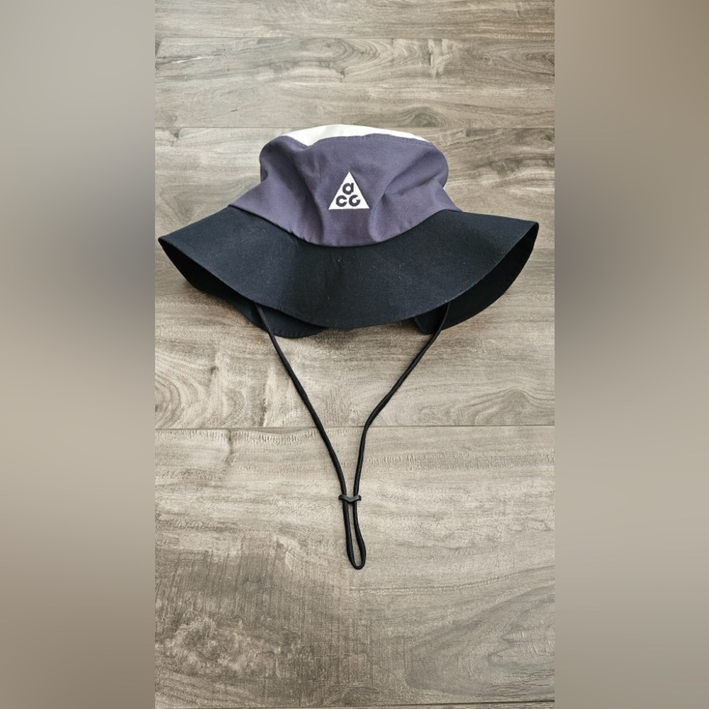 Nike ACG Bucket Hat Gridiron Black Cobalt Bliss Blue DC9088-015 Men's Size M/L